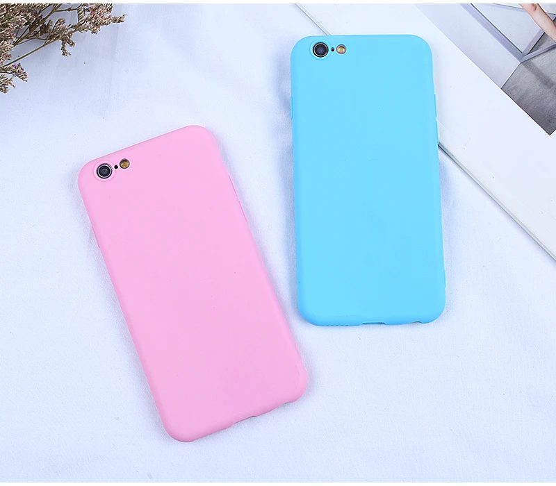 

Back Luxury Case For iPhone X 7 6 6S Plus 5 5S SE Phone Cover Soft TPU Cases Coque For iPhone 8 Plus Xr Xs Max Coque Candy Color