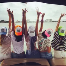 Невесты/надпись «Bride Tribe» девичник бейсболка Для женщин свадебные Preparewear Кепка-тракер Кепки s белый неоновый летняя сетчатая шляпа