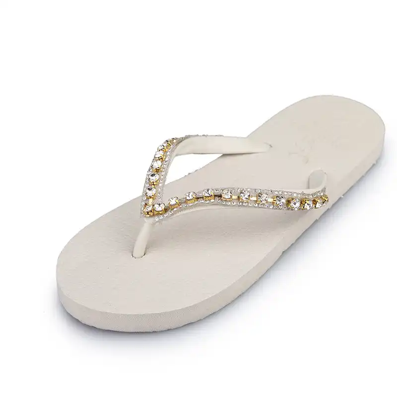 diamond studded flip flops