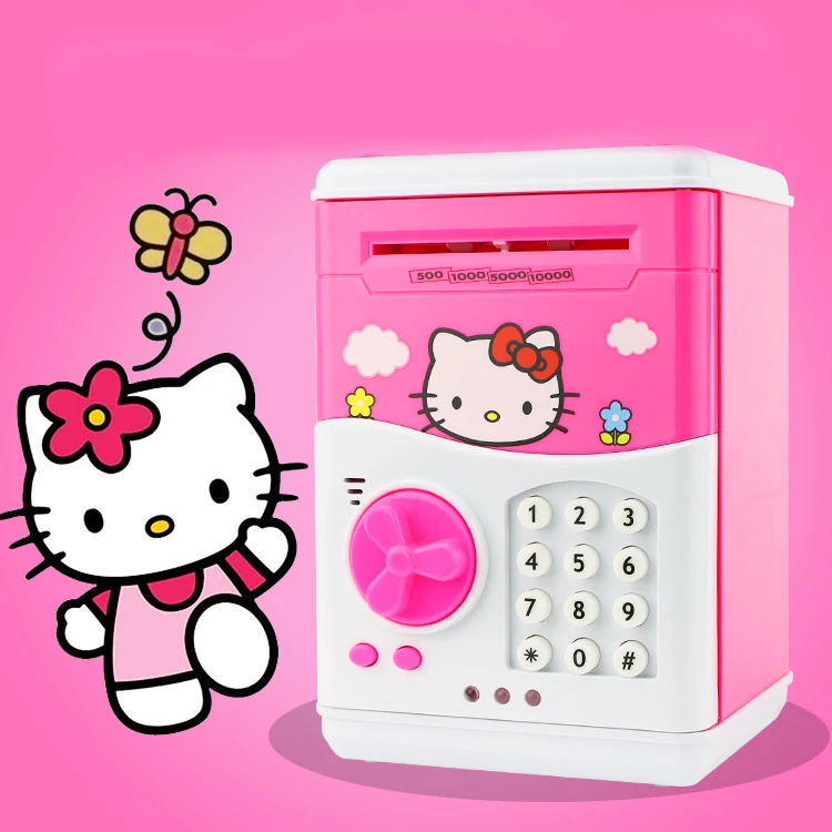 alcancia Large Piggy Bank Safe ATM Bank Saving Box Music Money Box Electronic Piggy bank kitty Cat Paper Money Cash Coin Bank