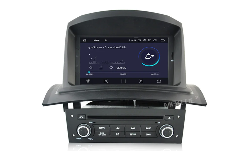 Sale MEKEDE Android 9.0 Car Multimedia Player For RENAULT Megane Fluence 2002-2008 WIFI GPS Navigation 1 Din Car Radio Stereo DVD SD 12