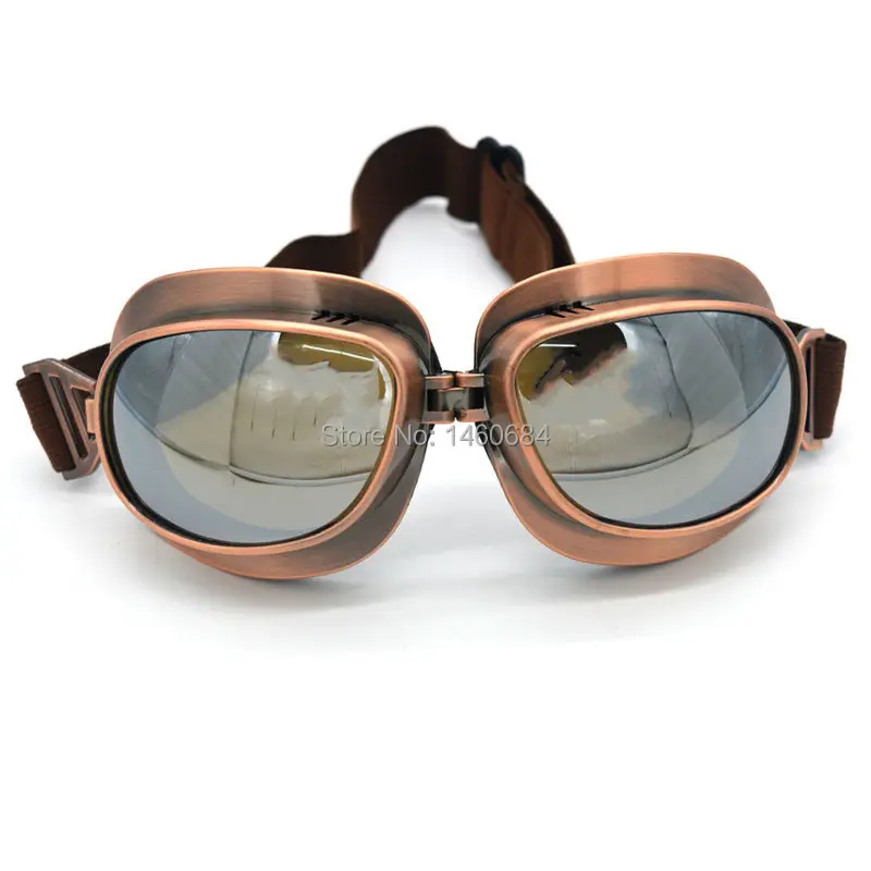 Ретро Второй мировой войны мотоциклетные очки Lunette Moto Aviateur винтажные очки серебро/медь