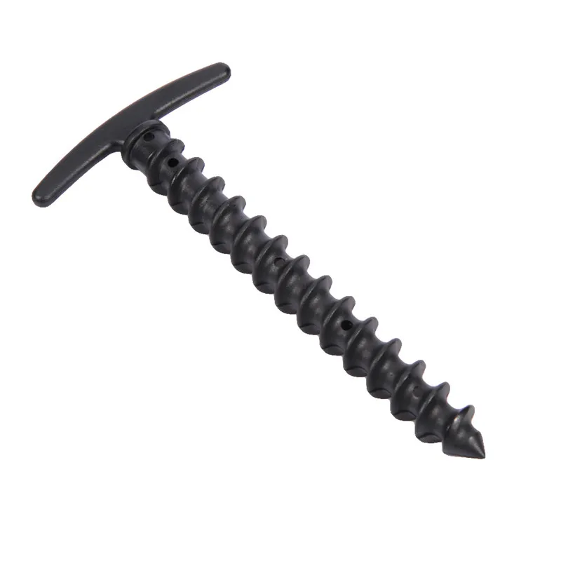 Image 10pcs Outdoor ultralight Camping Tent Stakes Pegs Pins Plastic Nylon Screw Spiral Nails Awning Trip Kit