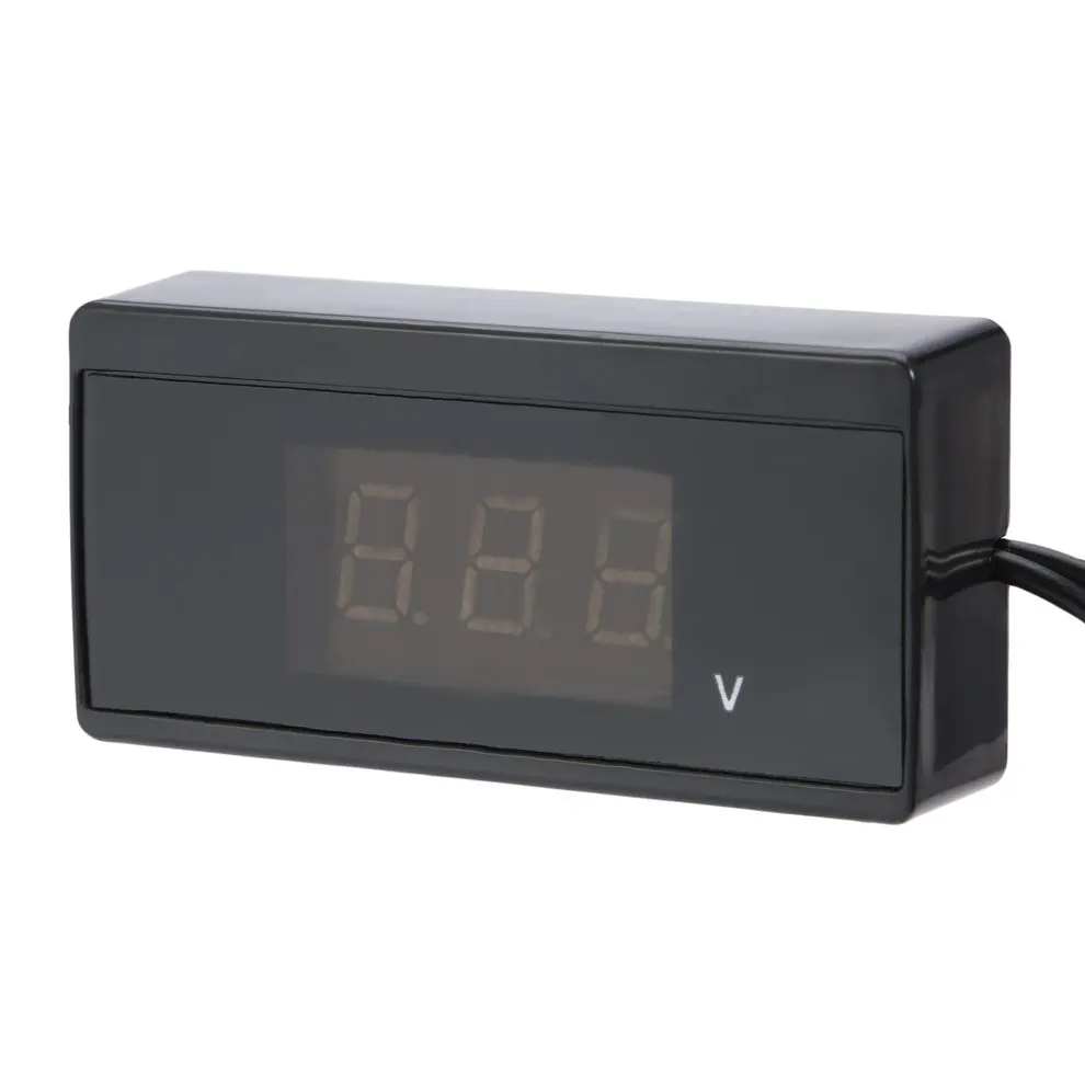 1 шт. Мини цифровой авто Батарея Вольтметр термометр измеритель напряжения вольт тестер Манометр монитор внешний датчик температуры