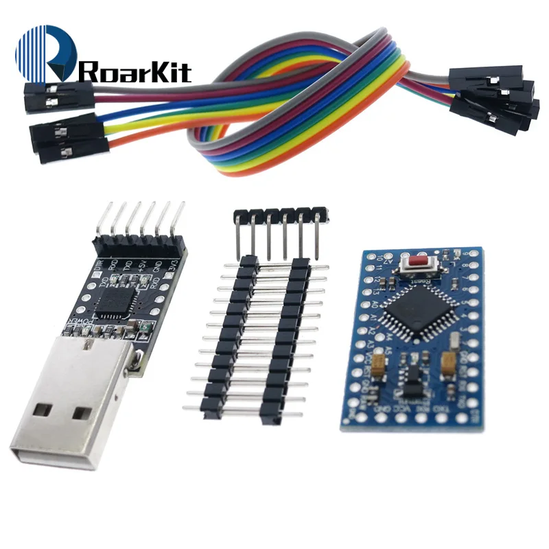 1 шт. 6pin CP2102 модуль+ 1 шт. Pro Mini Модуль Atmega328 5 в 16 м для Arduino совместим с Nano