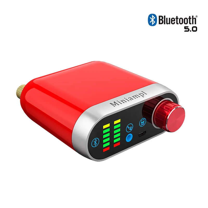 Mini Class D Stereo Bluetooth 5.0 Digital Power Amplifier 3.5mm USB Input Hifi Audio Home AMP For Mobile Pad CD MP3 TV CD PC 50W
