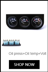 Универсальный " 52 мм 3 в 1 Амперметр+ давление масла+ Температура воды тройной 3 Калибр комплект/Автомобильный измеритель TT101015