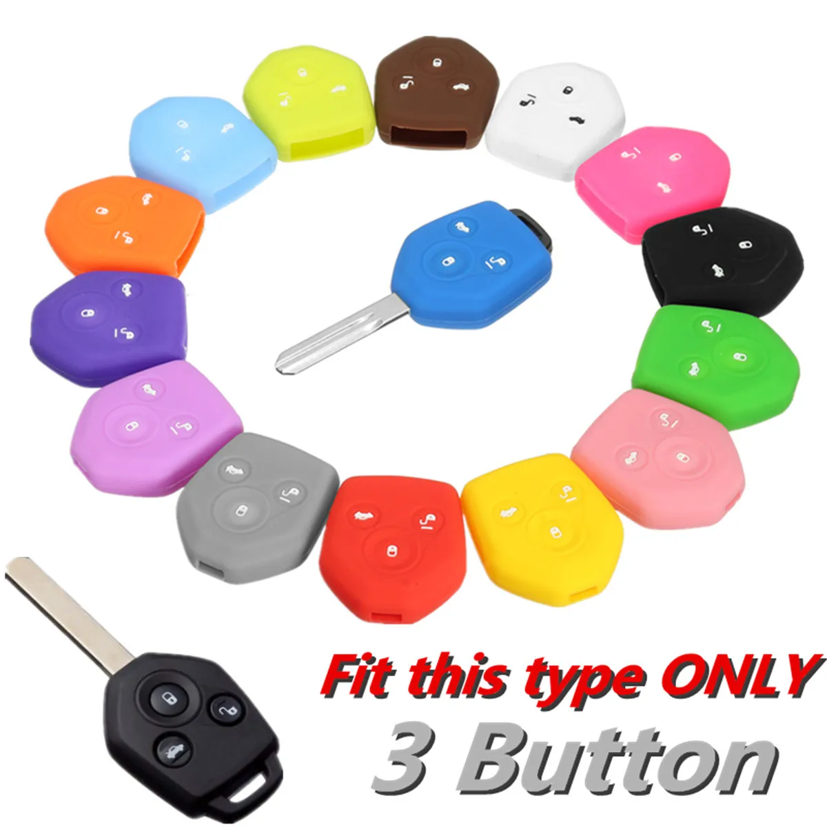 

3 Button Remote Key Cover Case For Subaru Impreza Legacy Outback Liberty Forester