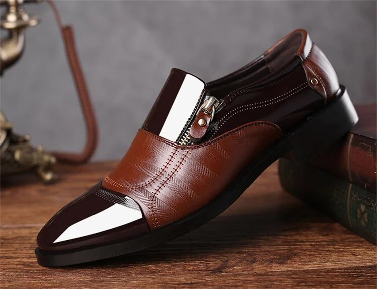 Большие размеры 38-48, Мужская обувь из искусственной кожи повседневная обувь черного и коричневого цвета модные брендовые мужские лоферы Дизайнерские мужские туфли-оксфорды