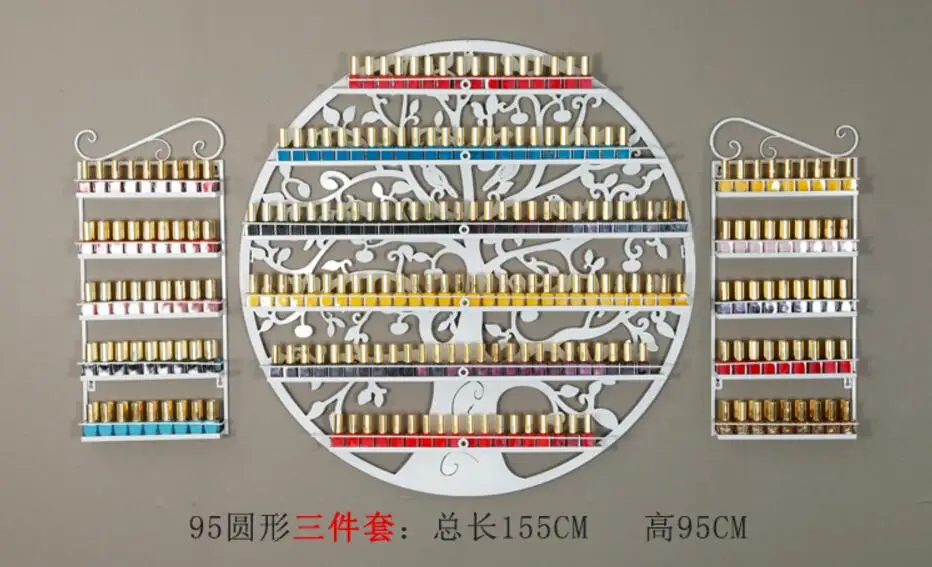 Дизайн ногтей круговой Лаки дисплей стойки Европейский шкафчик для косметики настенная полка настенный