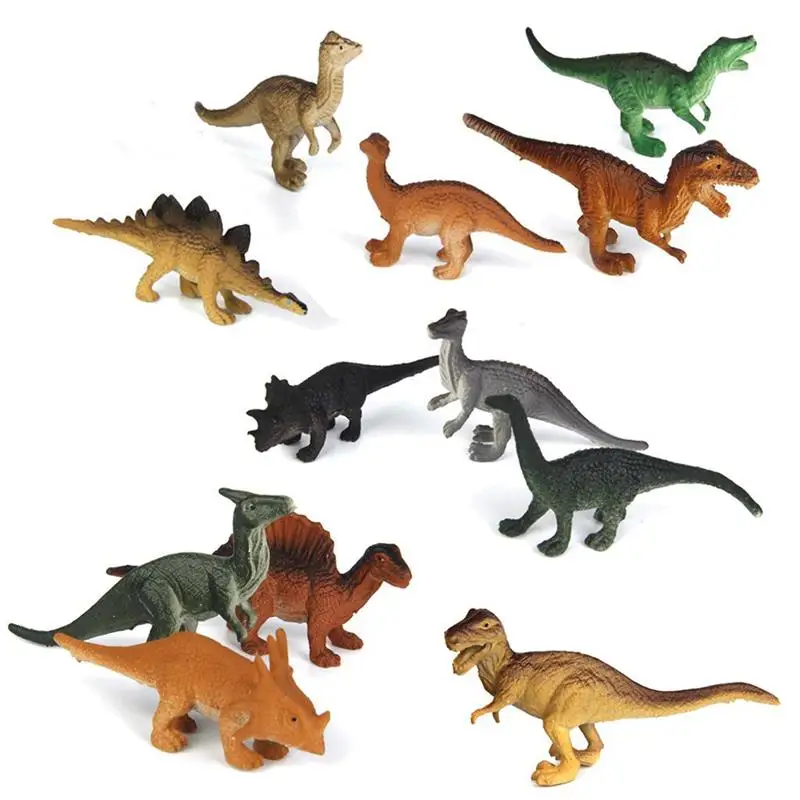 

Simulation Dinosaur Plastic Model Dinosaur Figures Kids Toy Set Of 12Pcs Simulation Model Enlightenment Education Children Gifts