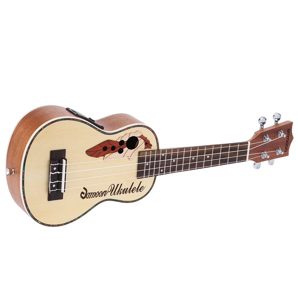 Ammoon ели 2" Акустическая Гавайская гитара 15 Лада 4 Strings струнных с Встроенный эквалайзер Пикап музыкальный инструмент