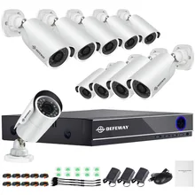 DEFEWAY 2000TVL 1080P HD наружного видеонаблюдения Системы 16CH HDMI CCTV DVR комплект 10 шт. 2.0MP Водонепроницаемый открытый Камера