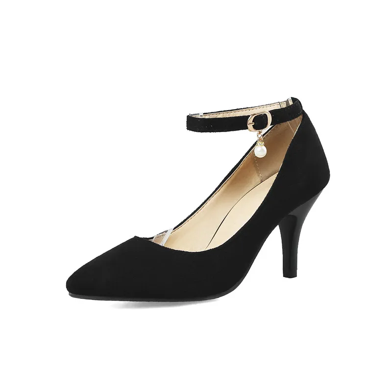 YMECHIC/2018 летние женские офисные туфли Mary Jane лодочки из флока на низком каблуке с