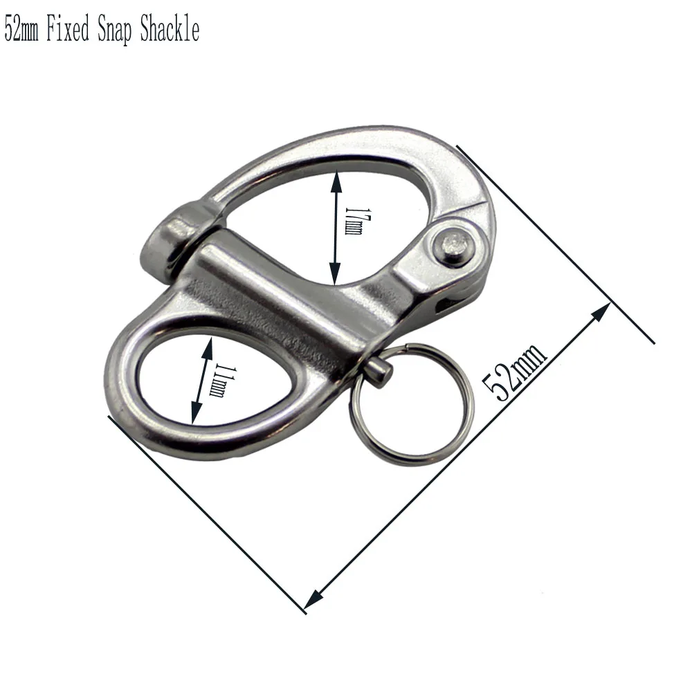 52mm Stainless Steel Fixed Snap Shackle Quick Release Fixed Shackles