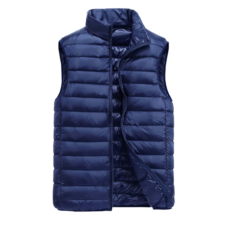 

Zogaa 2019 New Men's Sleeveless Down Coats Ultralight White Duck Down Warm Vest Men's Casual Jackets Parka Outwear Waistcoat