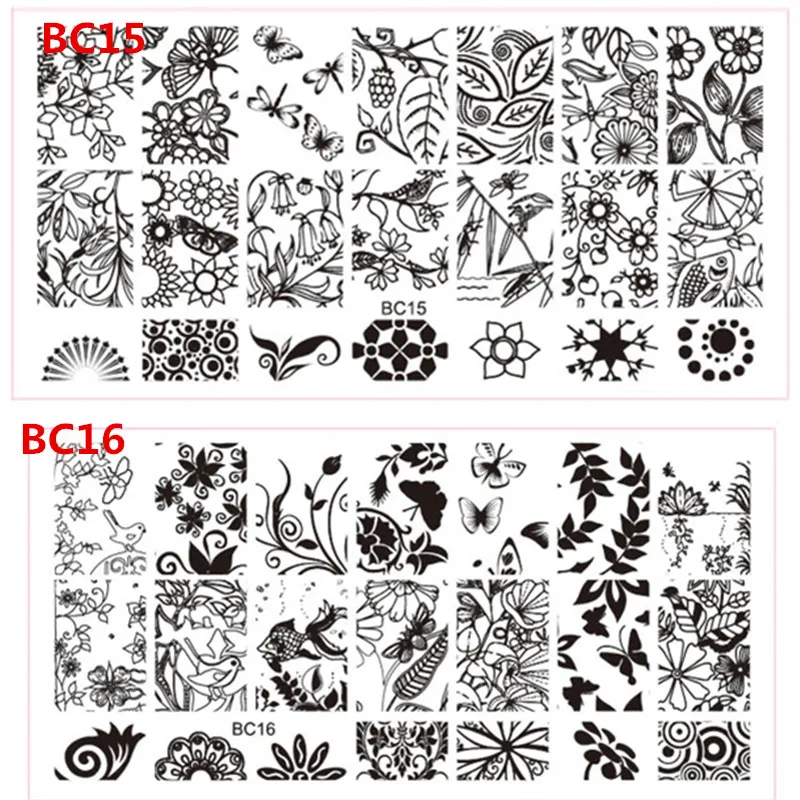 1 шт. новые BC серии 12x6 см штамповочные пластинки для ногтей сексуальные кружева DIY дизайн кончик ногтей шаблоны Маникюр Инструменты для укладки JIBC-01-20