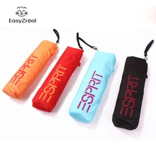 5 cores pequeno bolso dobrável lápis guarda-chuva ultra-fino luz mini guarda-chuva chuva feminino guarda-chuva para homens sol engrenagem(China)