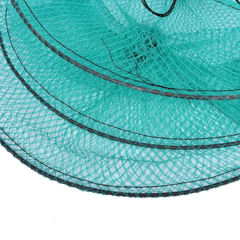Jettinghi высокое качество складной круглый металлический каркас нейлоновая сетка Краб Рыба Омар креветки угорь живая Ловушка Чистая приманка рыболовная сеть
