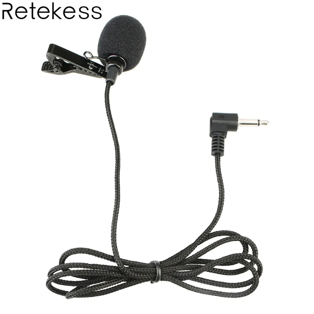 Portable Clip on Lapel Microphone Mic 3.5mm Jack Wired Microphone Hands