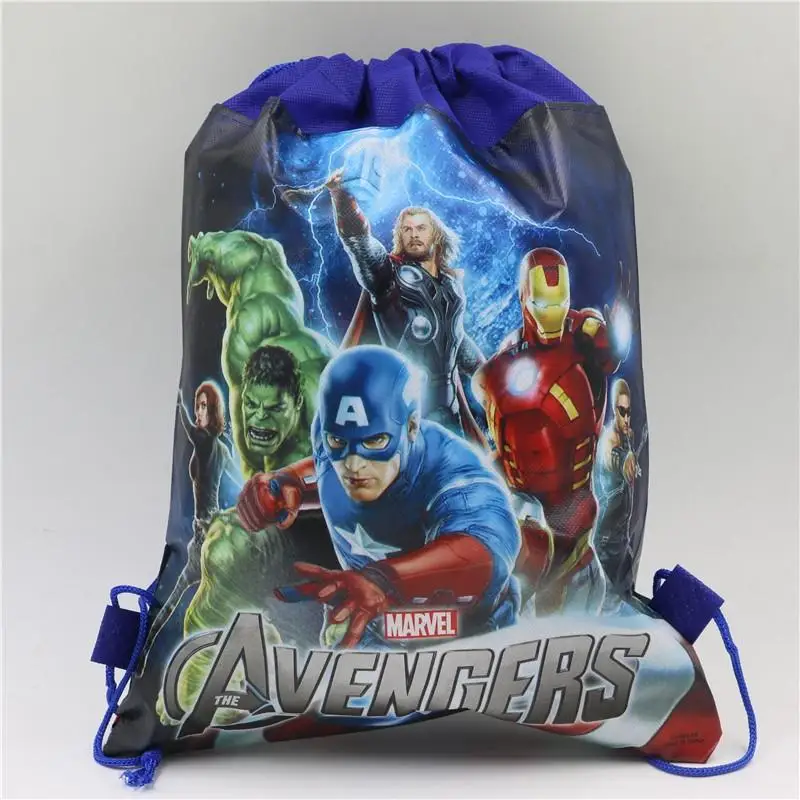 1PCS-New-non-woven-fabric-backpack-party-favors-the-avenger-theme-child-boy-school-bag-decoration