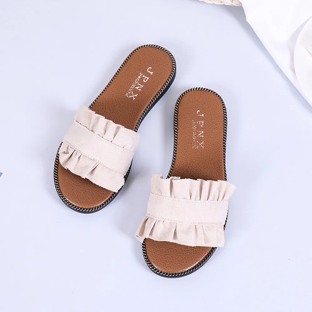 

Sagace Sandals 2018 Womens Summer Hot sale Women Fashion Solid Color Indoor Outdoor Flat Heel Sandals Slipper Beach Shoes MAY 07