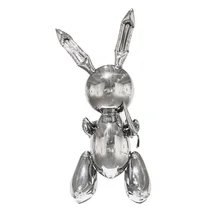 Jeff Koons Rabbit Cute Animals Resin Sculpture Wedding Decor Balloon Rabbit Nordic Style Home Decoration Accessories jeff koons