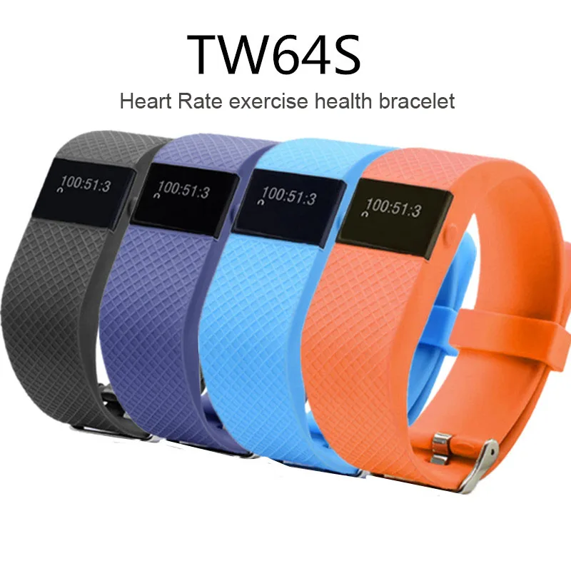  Фитнес-Деятельность Трекер Водонепроницаемый Браслет TW64S Монитор Сердечного ритма и Пульс трекер Сравнить С mi группа и JW86 