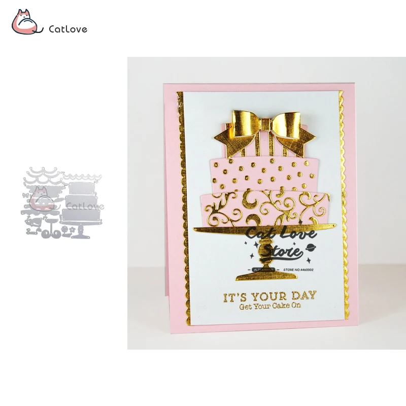 

Birthday Wedding Cake Metal Cutting Dies Stencils For DIY Scrapbooking Paper Card Decorative Craft Embossing Die Cuts New 2019