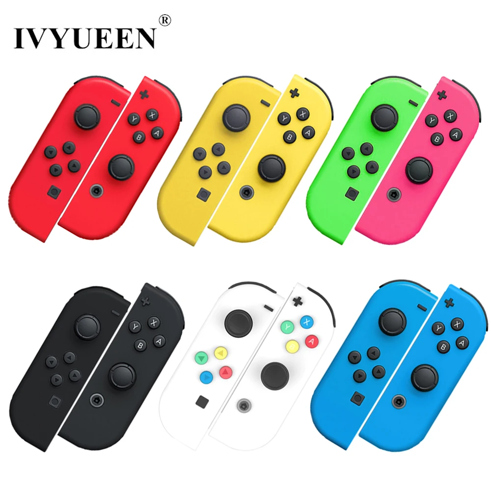 

IVYUEEN 1 Pair for Nitendo switch NS JoyCon Joy Con Controller Housing Shell Case Yellow Green Pink for Nintendoswitch Cover