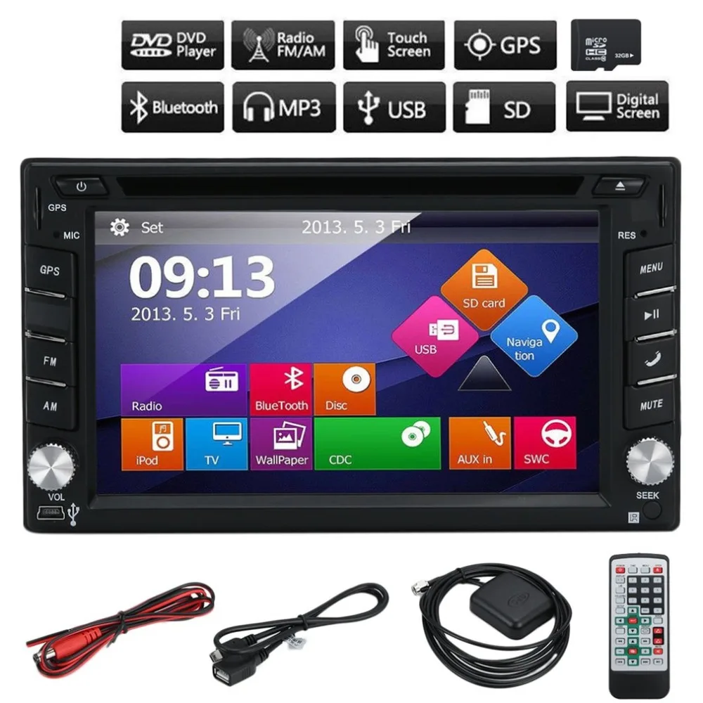 

Universal Automobile Stereo Music Player Portable Navigation Bluetooth Touch Car MP5 Player 6.2 Inch FM Radio