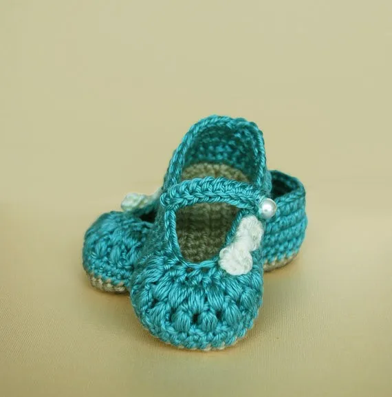 Крючком Обувь для младенцев-девочек Обувь-заказ от 0 до 12 месяцев
