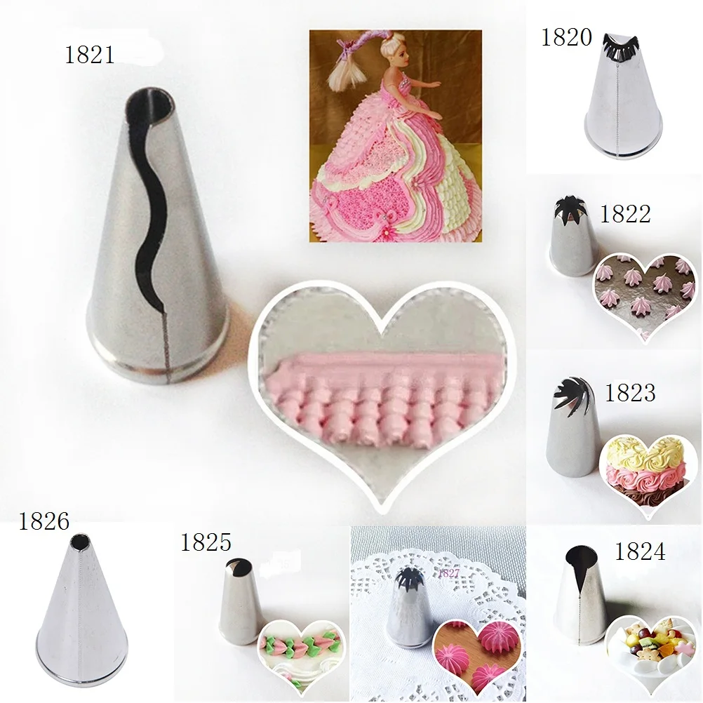 

7 Size ake Cream Flower Nozzl Cake Decorating Tip Sets Icing Piping Nozzls Cake Sugarcraft Pastry Tool