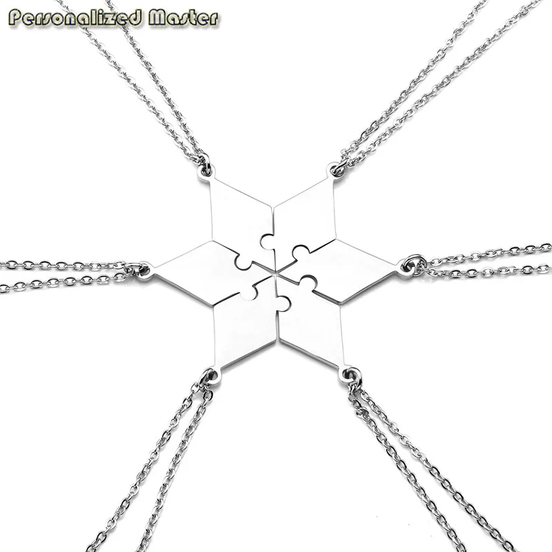 Индивидуальный мастер, заказной, 5/6 шт, дружба, головоломка, подвеска, ожерелье для лучших друзей, сестер, братьев, ожерелье BFF