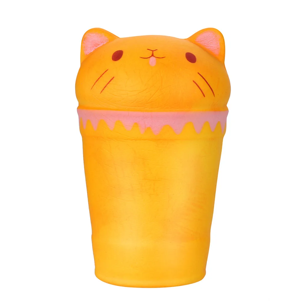

Temperature Color Change Squishies Cup Cat Slow Rising Scented Reliever Stress silicone squishy decompression toy