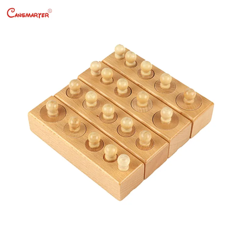 

Kids Educational Toy Cylinder Knob Blocks Solid Wood Montessori Toy and Games Brain Develop for Baby Preschool Home SE002-JZ