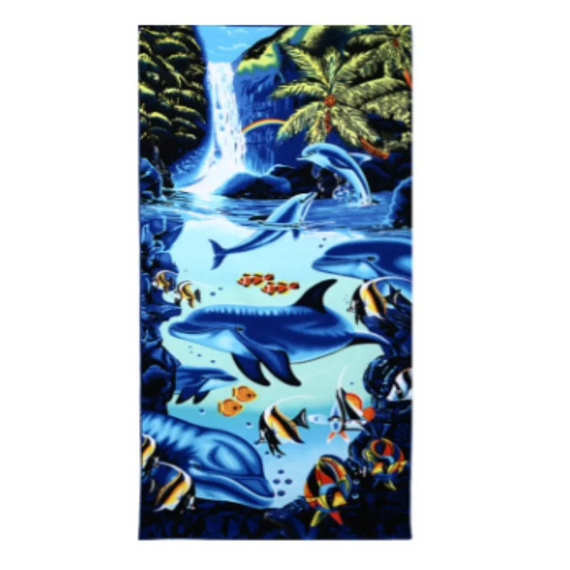 70*140 см принтованное из микрофибры евро банное пляжное полотенце для взрослых servette ronde Американский британский флаг пляжное полотенце - Цвет: 0013