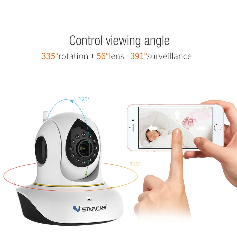 Vstarcam C38S 2.0MP FULL HD Беспроводная ip-камера 1080P инфракрасная аудио запись 128G TF слот для карты безопасности CCTV внутренняя веб-камера