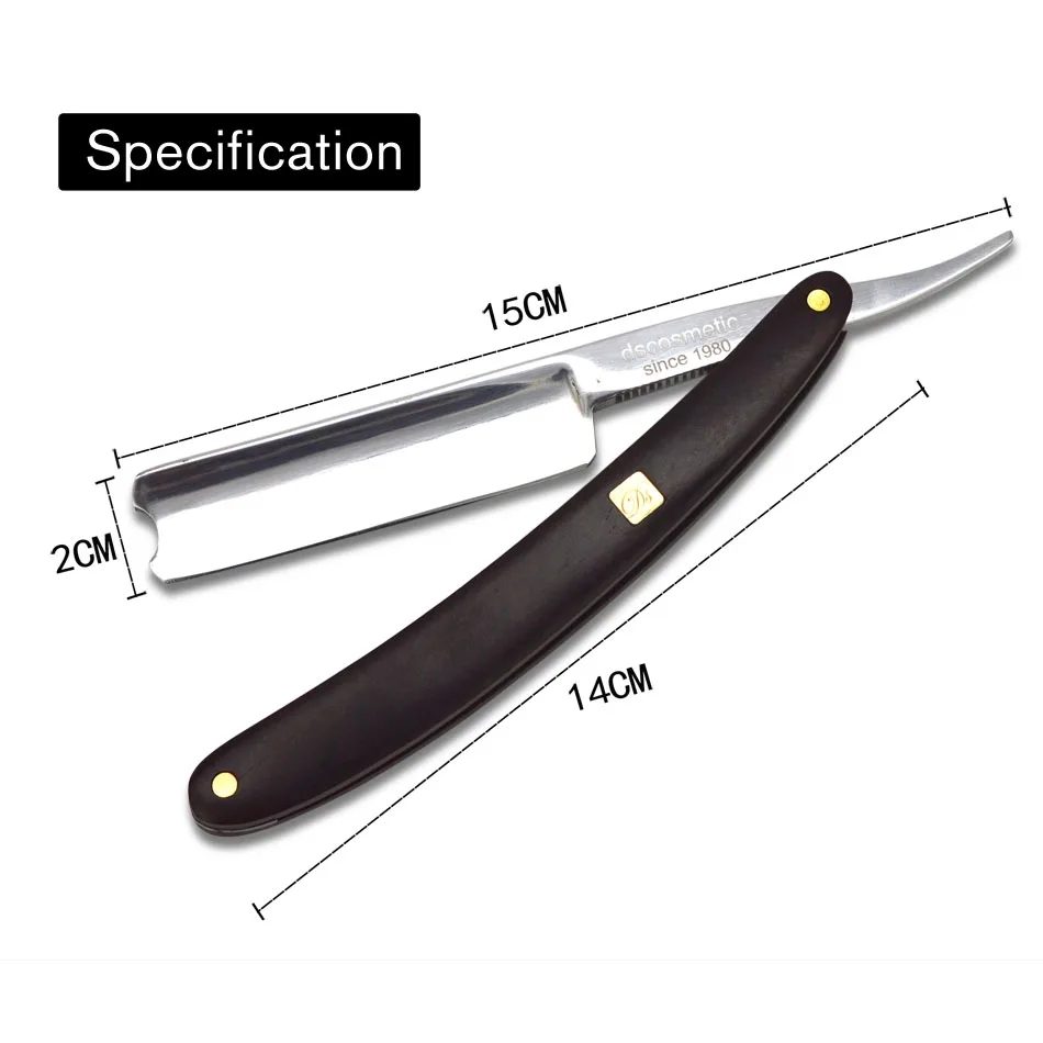 Punho de Madeira em Linha Navalha de Barbear dos Homens Faca de Barbear Dscosmetic Reta Straight Edge Aço Inoxidável Barber Navalha Barbeador Barbear 8 dos homens navalha de barbear faca barbear