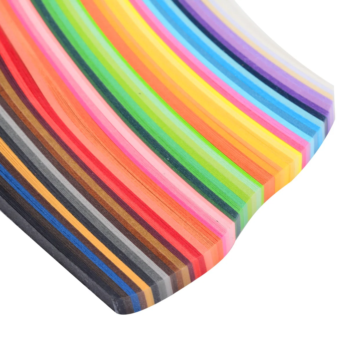 500pcs New Rainbow Quilling Paper 5*540mm Strips Quilling Paper Mixed 50 Colors Craft Kit for Scrapbook Gift DIY Decor