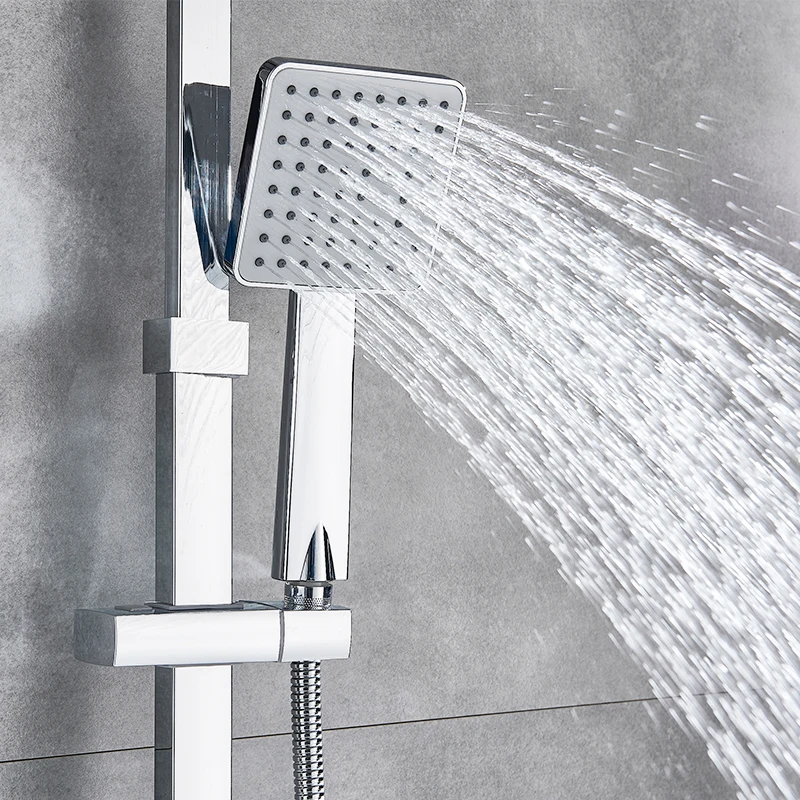 quyanre wanfan gappo thermostatic shower faucet rainfall shower with slide bar bathtub thermostatic shower faucet set