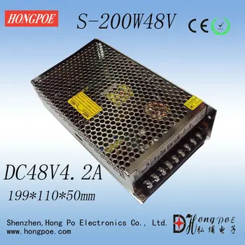 

Free Shipping AC 110-230V S-200-48 48V Power Supply 48V4.2A LED Driver power supply AC-DC