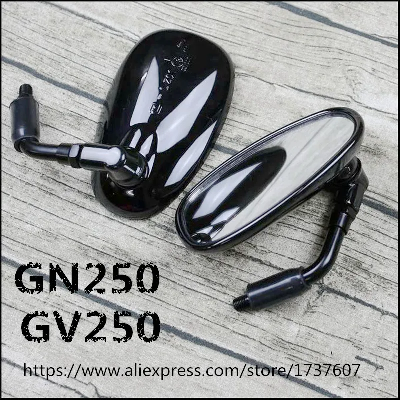 10 мм овальные мотоциклетные Задние Зеркала универсальные винтажные мотоциклетные зеркала заднего вида для GN/GV250