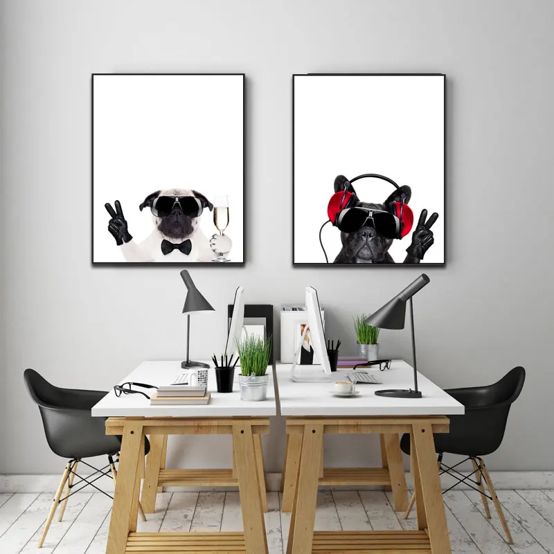 Drieluik Hond Muur Pictures voor slaapkamer Poster Print Nordic ... Drieluik Hond Muur Pictures voor slaapkamer Poster Print Nordic ...