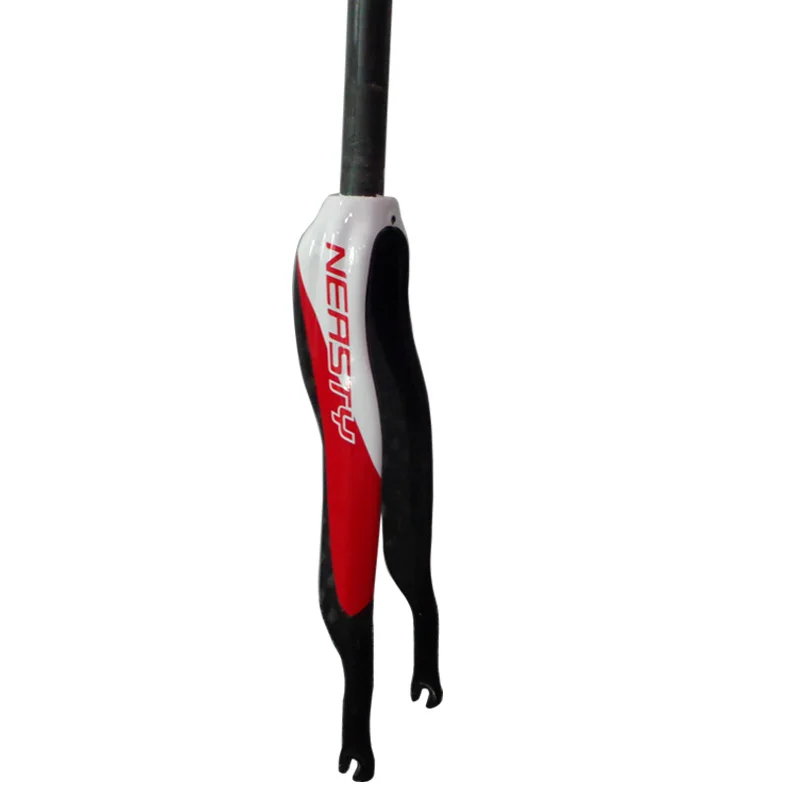 

700C 3K Glossy Carbon Road Bike Front Fork Straight Steerer 28.6mm Road Fork Carbon