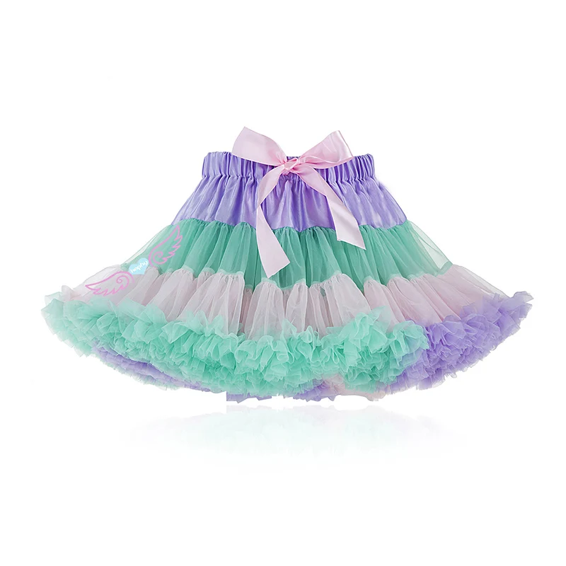 Полный размер юбка Экстра-пушистый для девочек-подростков Adualt Женская мини-юбка пачка Для женщин пачка вечерние танец взрослых юбка производительность ткань - Цвет: 1