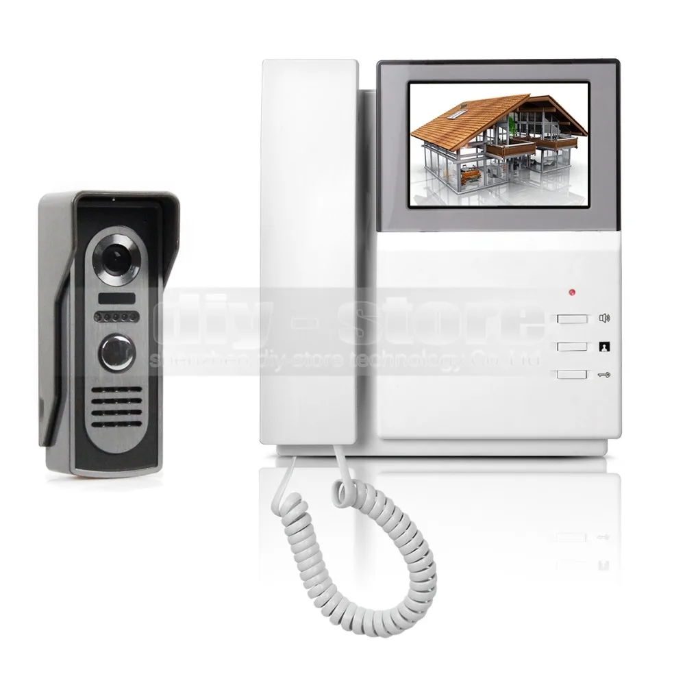 

DIYSECUR Video Door Phone Video Intercom Doorbell 4.3inch HD Indoor Monitor + 600 TVLine IR Night Vision Outdoor Camera