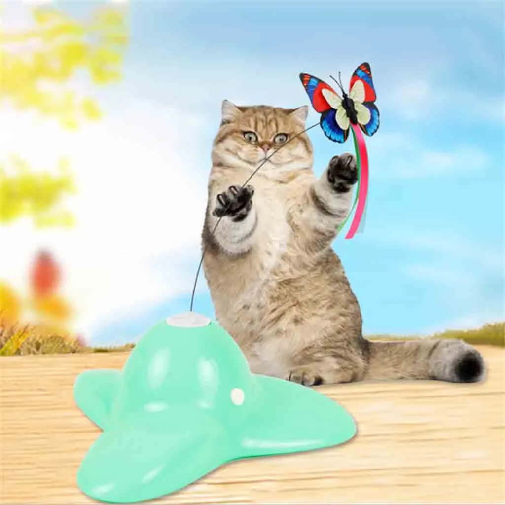 Игрушки для кошек электрическая вращающаяся бабочка птица стержень провод Котик-тизер игрушки для домашних животных Кошки котята Каттен