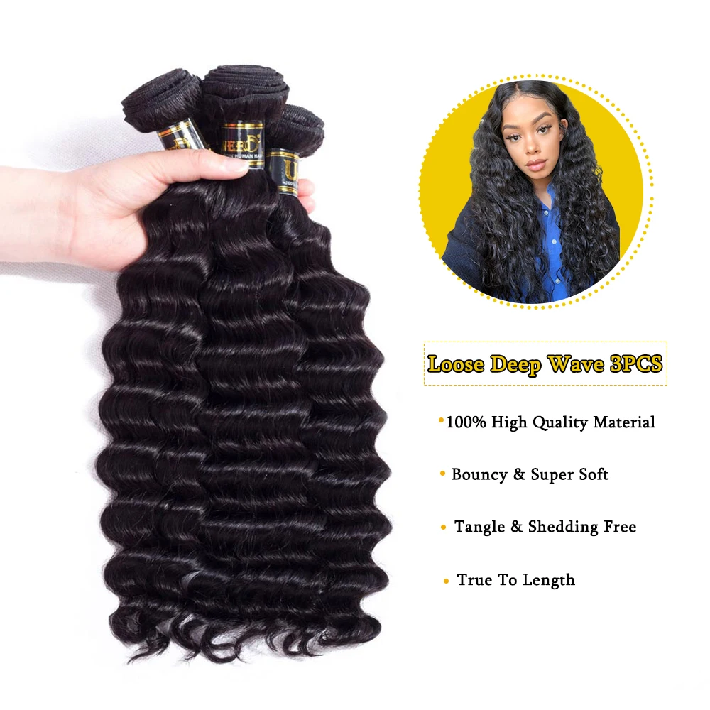 Peruvian Hair Bundles Loose Deep Wave Human Hair Extensions Remy Hair Can Buy 4 Or 3 Bundles Natural Color 1 Piece Hair Weave Peruvian Hair Bundles Loose Deep Wave Human Hair Extensions Remy Hair Can Buy 4 Or 3 Bundles Natural Color 1 Piece Hair Weave