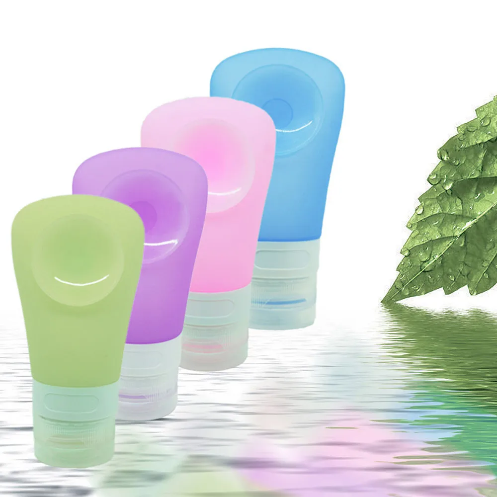 

60ml High Quality Travel Packing Silicone Press Bottles Set Lotion Shampoo Bath Container Drop Shipping Sep16